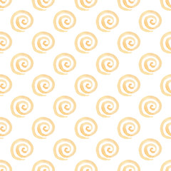 Seamless pattern with orange spirals