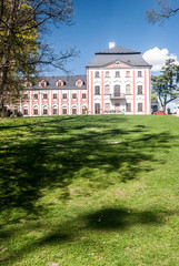 Fototapeta na wymiar chateau in Velke Hostice village near Opava city in Czech republic