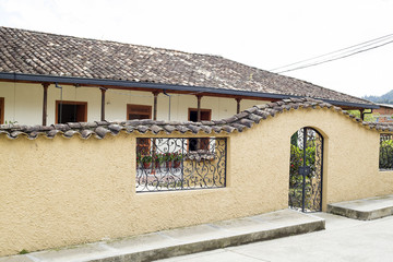Colombian colonial house. traditional architecture