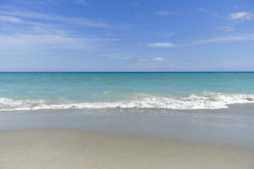 Beach, waves and blue sky