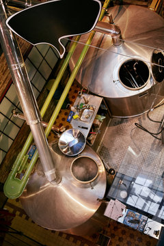 Beer Brewery With Modern Equipment