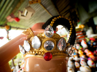 Artificial Diamonds on The Crown of The Fairy Statue