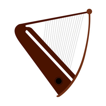 Isolated harp musical instrument