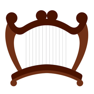Isolated harp musical instrument