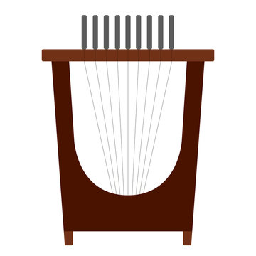 Isolated harp musical instrument