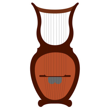 Isolated harp musical instrument