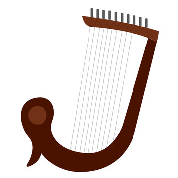 Isolated harp musical instrument