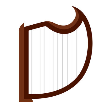 Isolated harp musical instrument