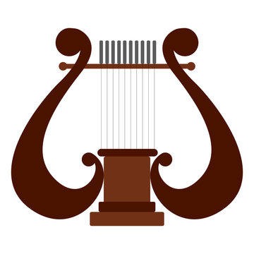 Isolated harp musical instrument