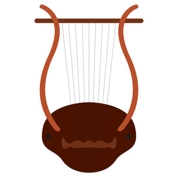 Isolated harp musical instrument
