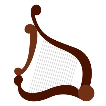Isolated harp musical instrument