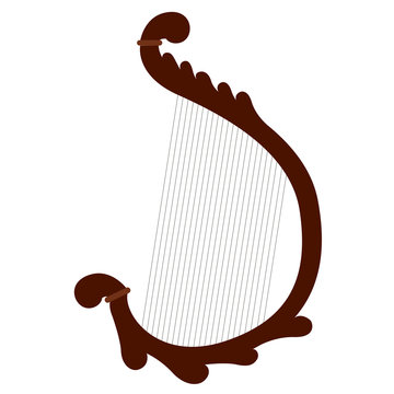 Isolated harp musical instrument