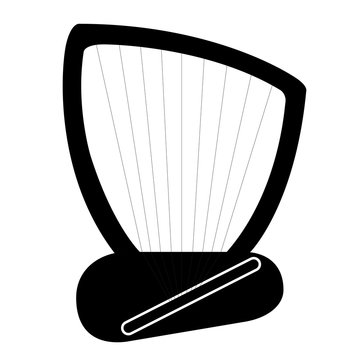 Isolated harp musical instrument icon