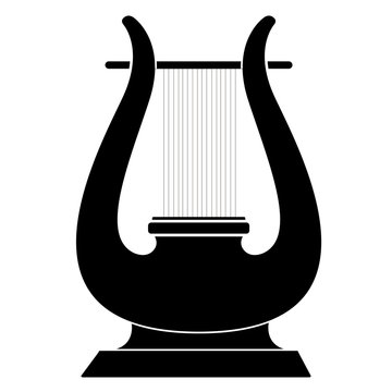 Isolated harp musical instrument icon