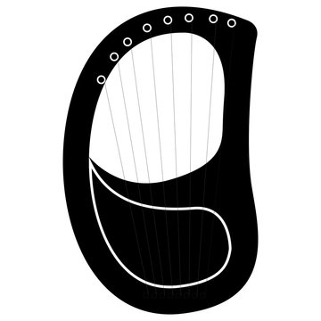 Isolated harp musical instrument icon