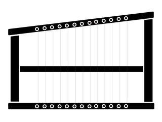 Isolated harp musical instrument icon