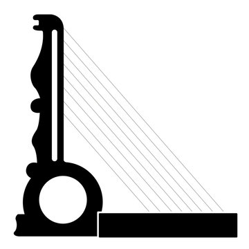 Isolated harp musical instrument icon