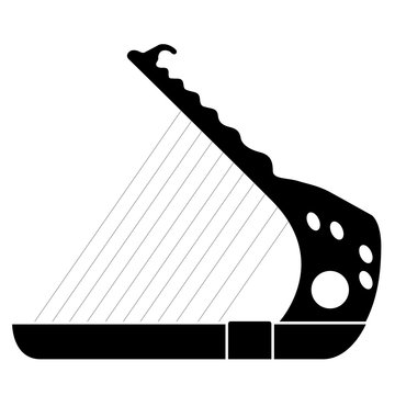 Isolated harp musical instrument icon
