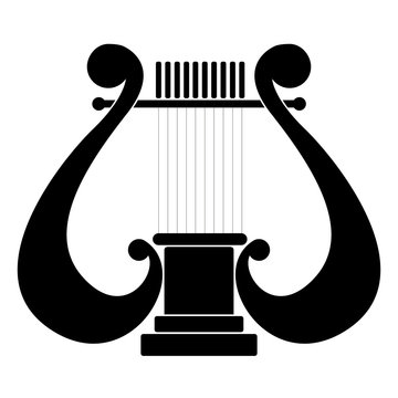Isolated harp musical instrument icon