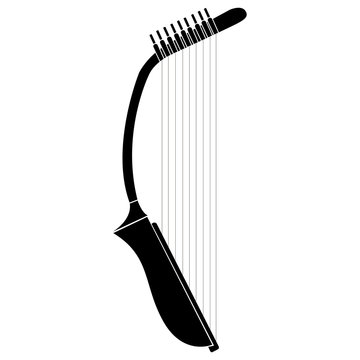 Isolated harp musical instrument icon