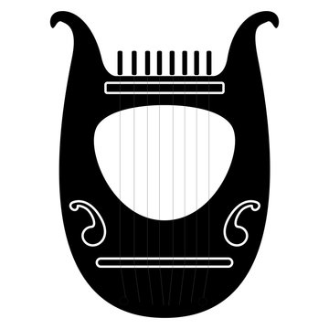 Isolated harp musical instrument icon