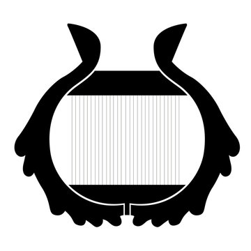 Isolated harp musical instrument icon