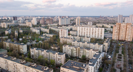 Obraz premium Aerial view of residential buildings in Kiev, Ukraine
