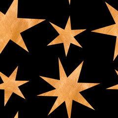 Hand drawn beautiful  illustration gold stars. 