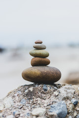 Fototapeta na wymiar Stack of stones. Symbol of balance. 