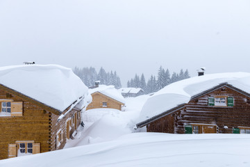 Österreich, Montafon, Skihütte