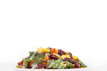 Bean and corn salad with pepper