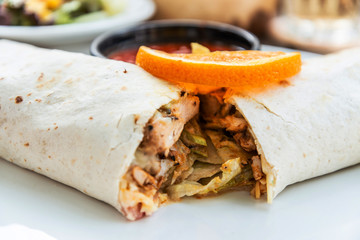 fresh mexican tacos food on the table