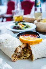 fresh mexican tacos food on the table