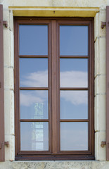 window frame with eight panes of glass