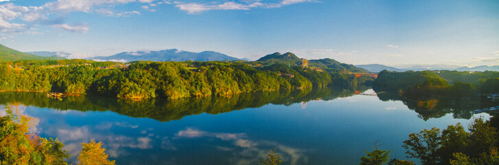 landscape lake in the mountains