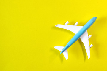 airplane on a yellow background