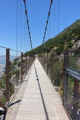 Fototapeta na wymiar Gibraltar suspension bridge