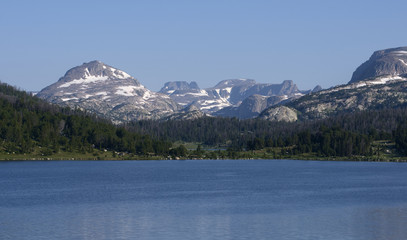 Island Lake in the Beartooth Mountains of Wyoming