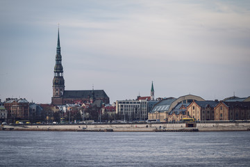 Obraz premium Riga city panorama in autumn