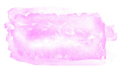 Light lilac watercolor abstract background, spot, splash of paint, blot, divorce. Vintage pattern for different design and decoration.