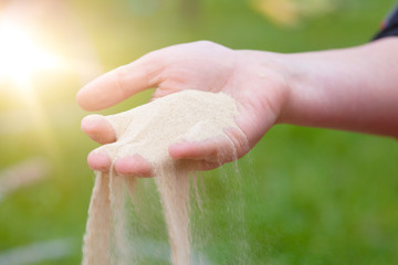 flowing sand