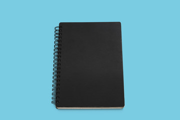 close-up Notebook on color background