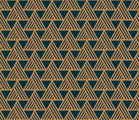 Vector seamless pattern. Modern stylish abstract texture. Repeating geometric tiles from striped elements