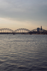 Fototapeta na wymiar Riga city panorama in autumn