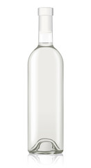 Vector Wine Bottle Mockup Template Isolated Drink Alcohol Beverage Liquid