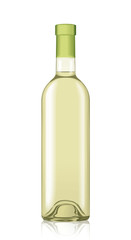 Vector Wine Bottle Mockup Template Isolated Drink Alcohol Beverage Liquid