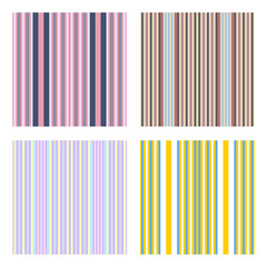 Set of Vertical stripes seamless print vector