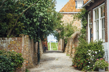 Fototapeta na wymiar Beautiful traditional Dutch small town