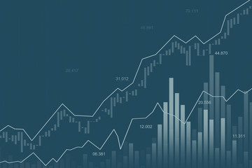 Stock market or forex trading graph in graphic concept
