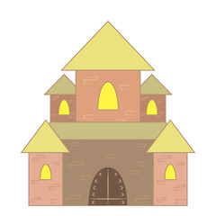 Mysterious castle icon. Cartoon illustration of castle vector icon. Home icon.